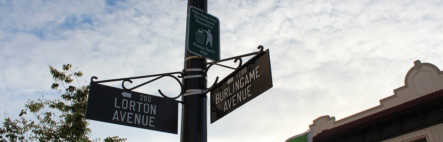 Street signs in Downtown